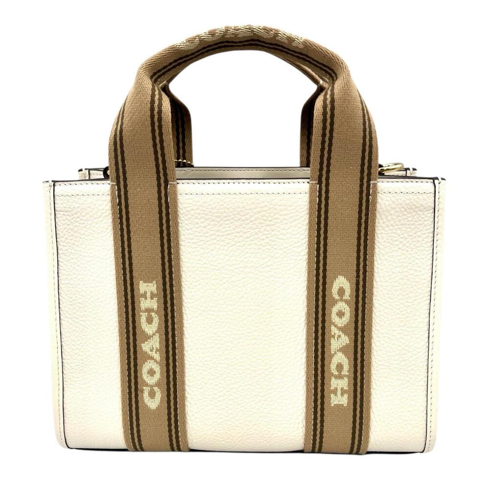 Coach Smith Tote Bag 24 2-way Shoulder CBH14IMCAH Leather Chalk Multi Women's... - Picture 2 of 10